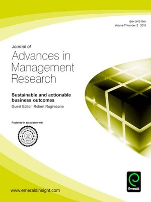 cover image of Journal of Advances in Management Research, Volume 7, Issue 2